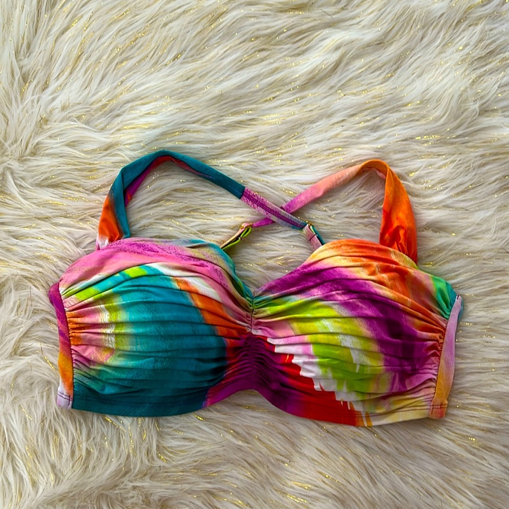 BLEU BY ROD BEATTIE
Women's Splash Out Shirred Bikini Top size 36D